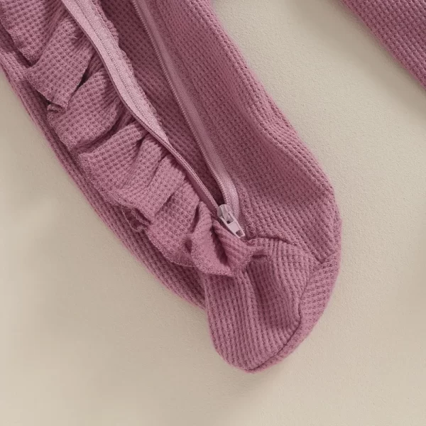RUEWEY Baby Girl Ruffle Sleeper - Image 7