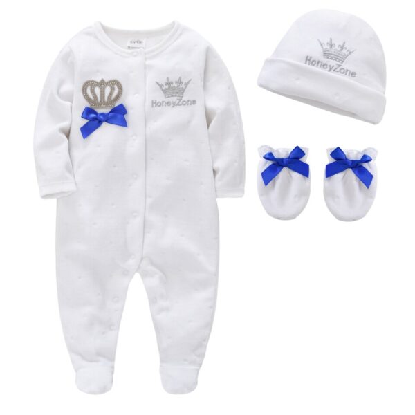Long Sleeve Velvet Infant Rompers - Image 5