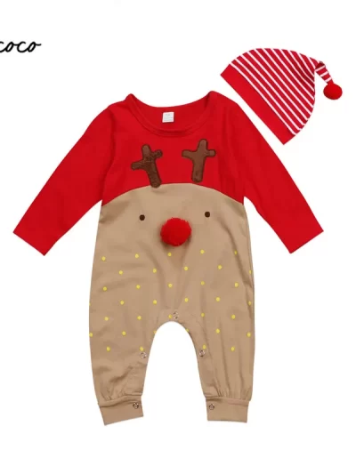 Infant Christmas Reindeer Jumpsuit
