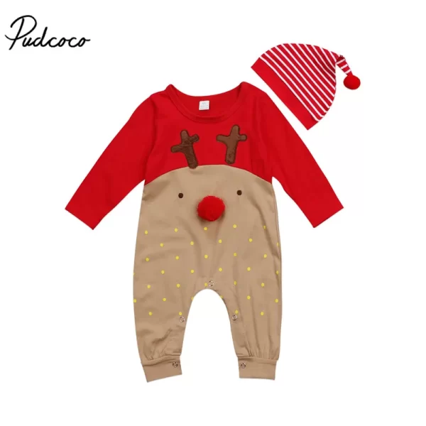 Infant Christmas Reindeer Jumpsuit