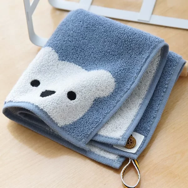 Cute Cartoon Bear Hand Towel Soft Cotton Kids - Image 2