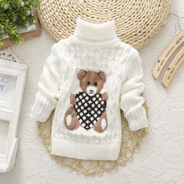 Kid's Winter Plush Knitted Sweater