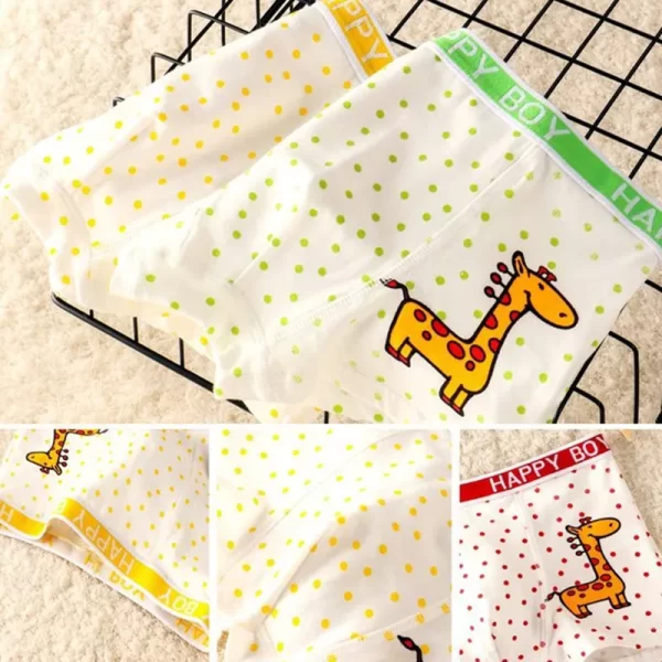 12Pcs Cute Cotton Boxer Briefs for Boys - Image 5