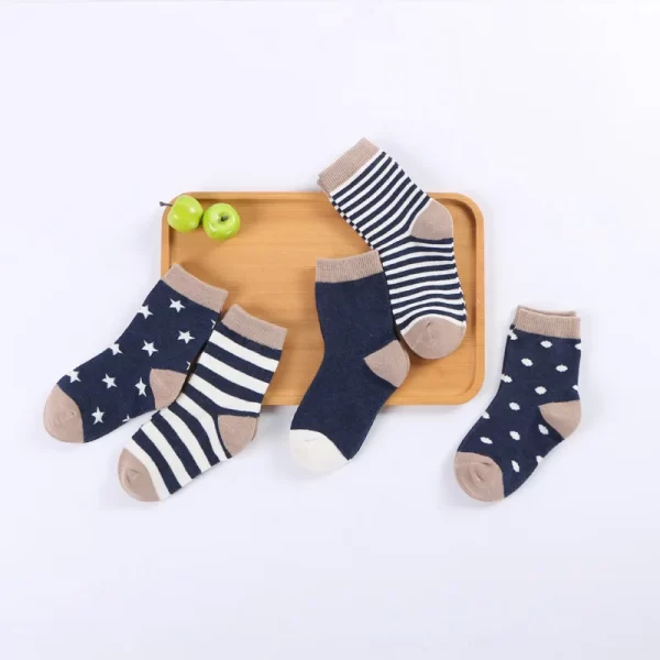 5 Pairs Children Cotton Socks - Image 11