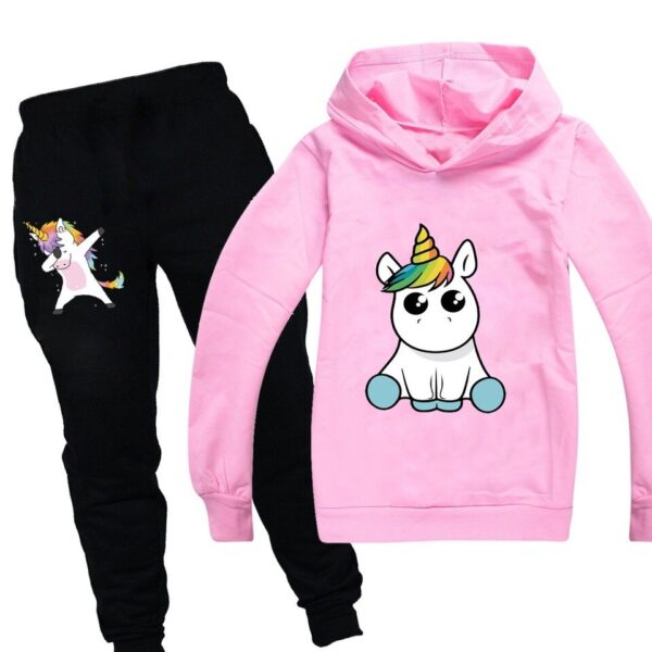 Unicorn Hoodie Sweatsuit for Girls - Image 6