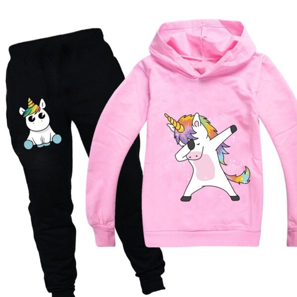Unicorn Hoodie Sweatsuit for Girls - Image 20