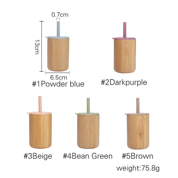 Bamboo Sippy Cups BPA Free - Image 6