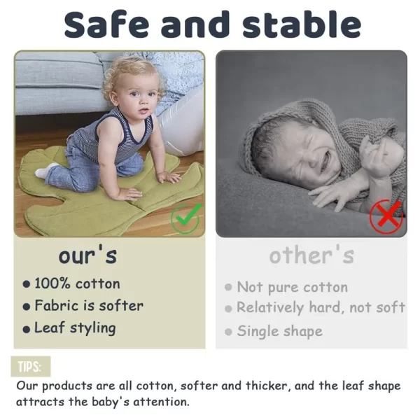   Leaf Shaped Infant Floor Playmat - Image 6