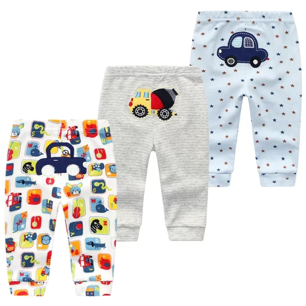3Pcs/lot Cartoon Print Baby Girl Pants Cotton - Image 7