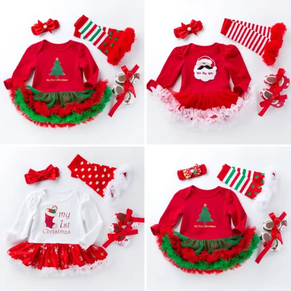 Infant Christmas Party Dress Christmas - Image 4