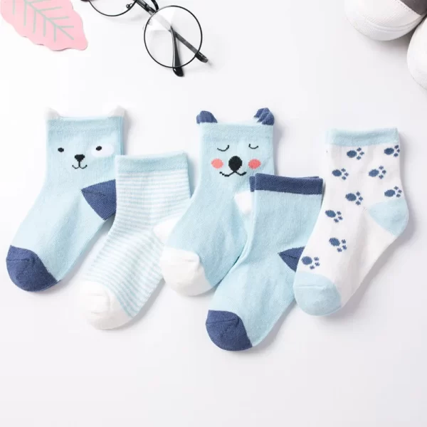 5 Pairs Children Cotton Socks - Image 20