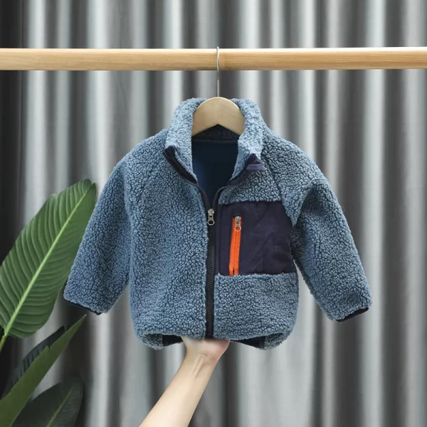 Kid's Lamb Wool Padded Jacket - Image 7