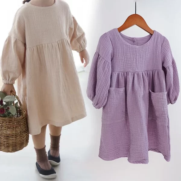 Organic Cotton Girl's Dress - Image 2