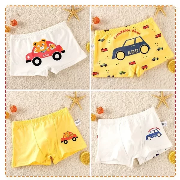 12Pcs Cute Cotton Boxer Briefs for Boys - Image 6
