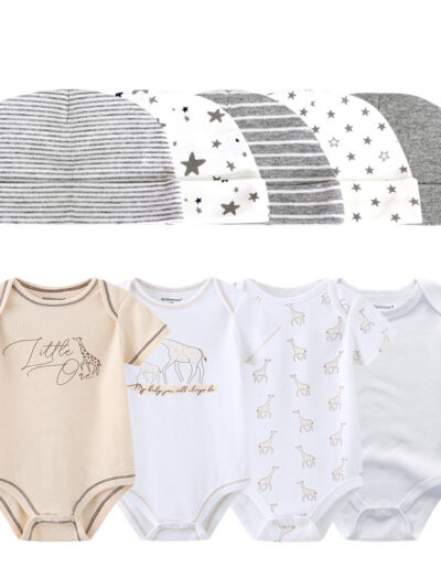 Baby Bodysuit Set with Hat