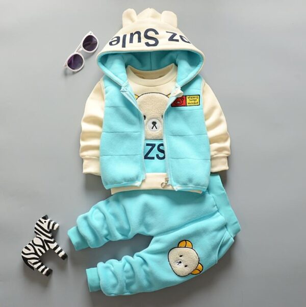 Cartoon Cat Hooded Vest Set - Image 40
