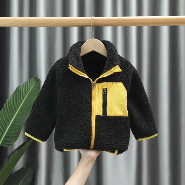 Kid's Lamb Wool Padded Jacket - Image 8