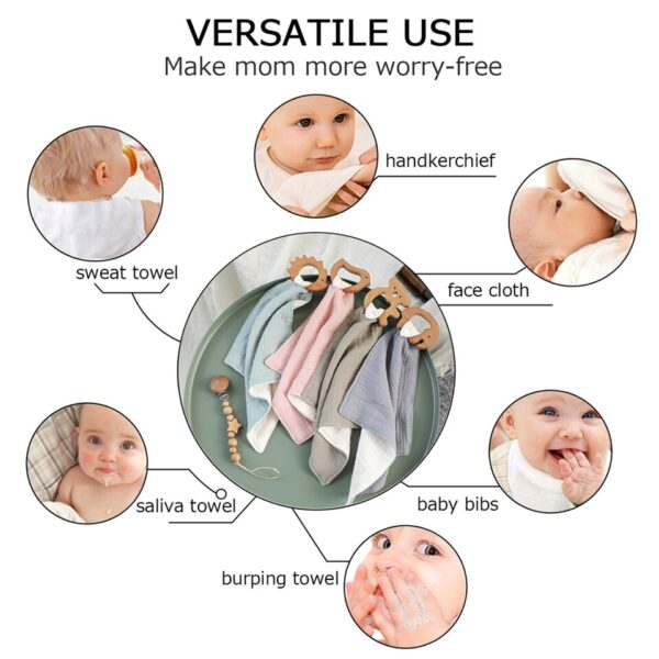 Cartoon Animal Teether Bib - Image 16