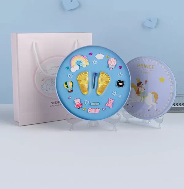 Baby Gift Footprint Air Drying Soft Clay Imprint Kit Casting - Image 2