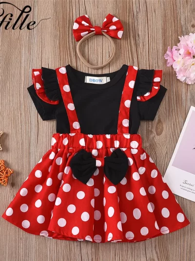 Polka Dots/Pattern Bowknot Skirt