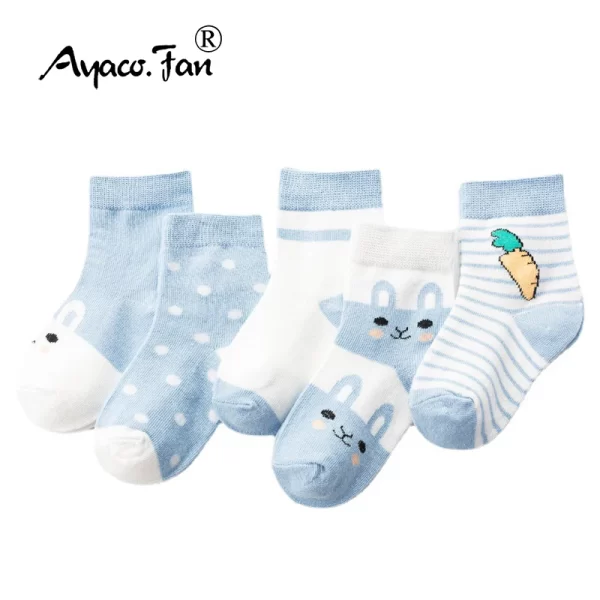 5 Pairs Children Cotton Socks