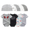 Baby Bodysuit Set with Hat - Image 3