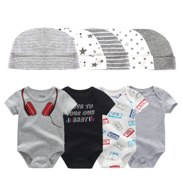 Baby Bodysuit Set with Hat - Image 3