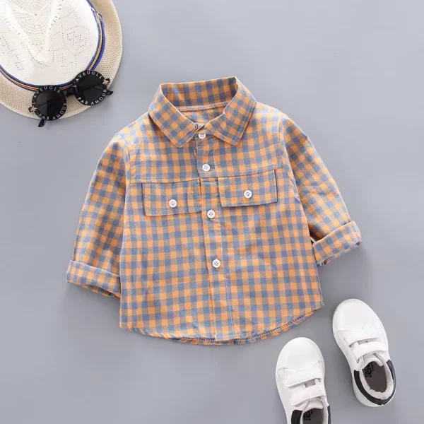 Toddler Infant Boy Long Sleeve Cotton Shirt - Image 15