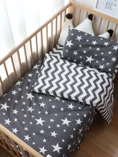 3Pcs Cotton Bedding Set For Newborns