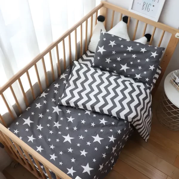 3Pcs Cotton Bedding Set For Newborns