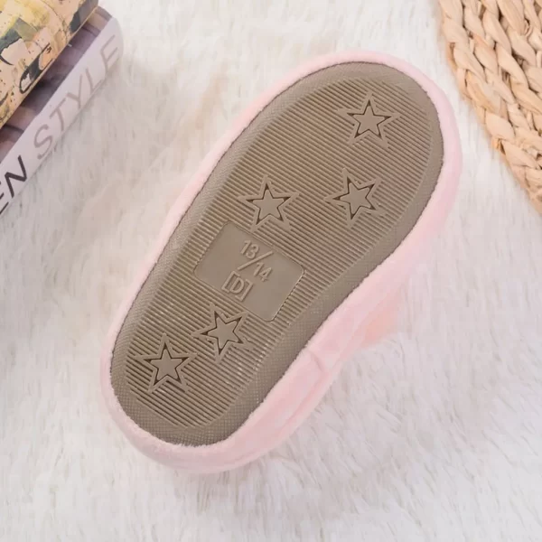 Non-slip Kid's Cartoon Plush Rabbit Cotton Slippers - Image 5