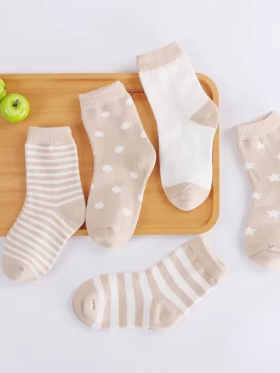 5 Pairs Children Cotton Socks