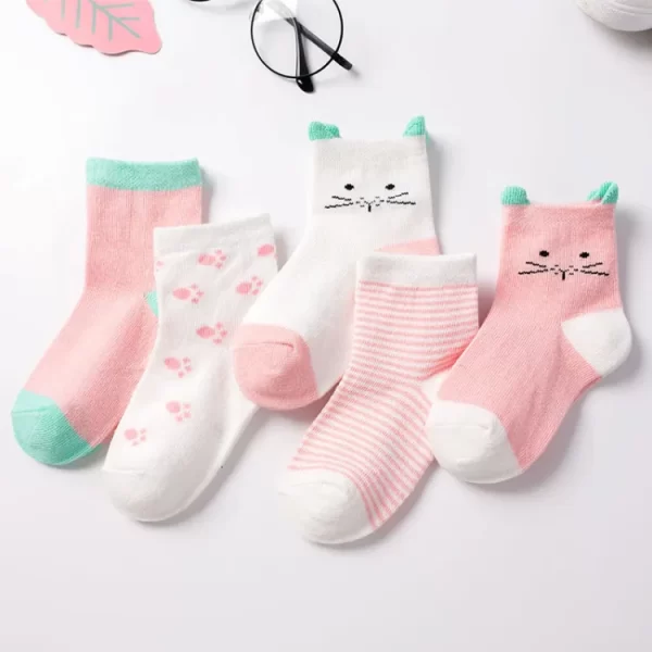 5 Pairs Children Cotton Socks - Image 9
