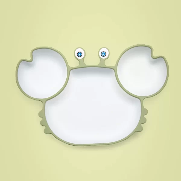 Baby Silicone Suction Tableware Cartoon Crab - Image 8
