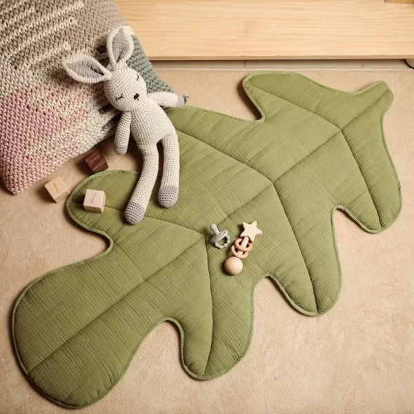   Leaf Shaped Infant Floor Playmat - Image 3
