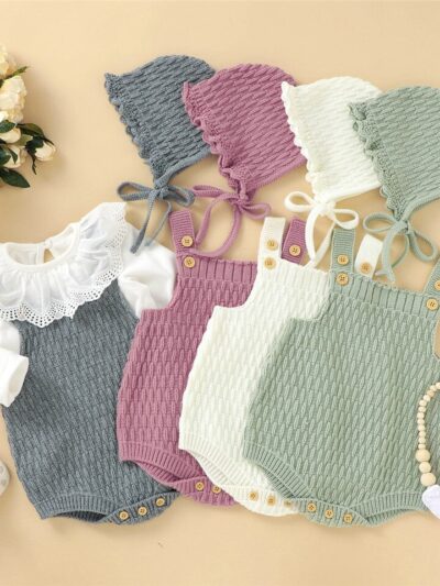 Knitted Romper Set