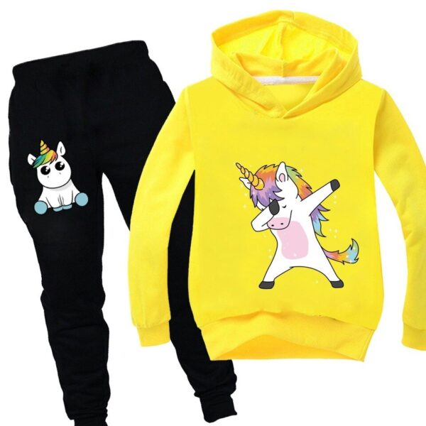 Unicorn Hoodie Sweatsuit for Girls - Image 12