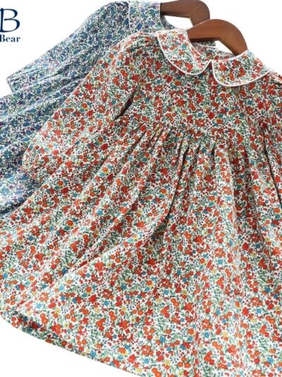 Floral Fiesta Girls Dress by Humor Bear