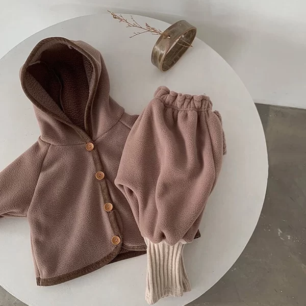Plush Hooded Children's Outerwear - Image 7