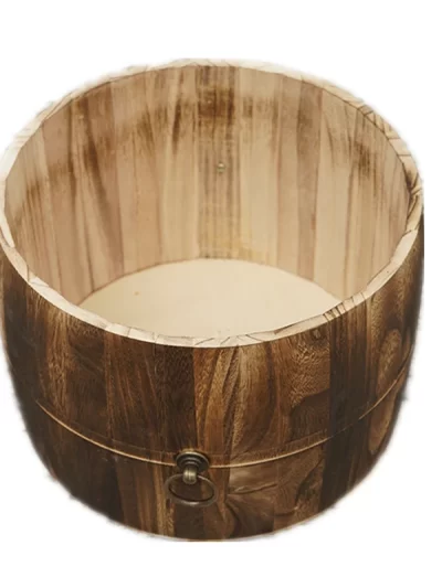 Newborn Photo Props Barrel Handmade Smoked Wood