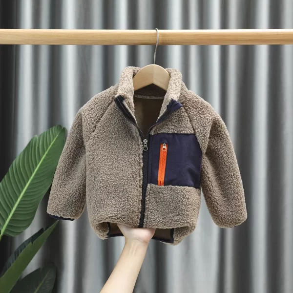 Kid's Lamb Wool Padded Jacket - Image 6