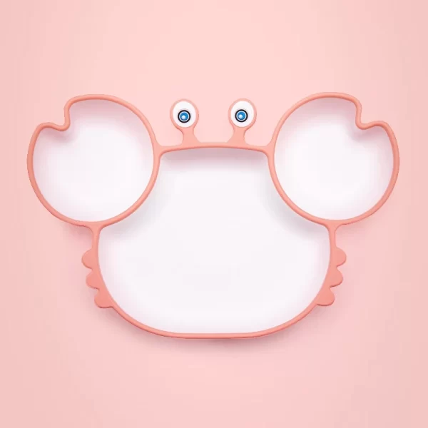 Baby Silicone Suction Tableware Cartoon Crab - Image 7