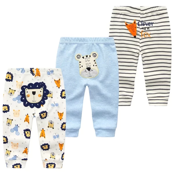 3Pcs/lot Cartoon Print Baby Girl Pants Cotton - Image 10