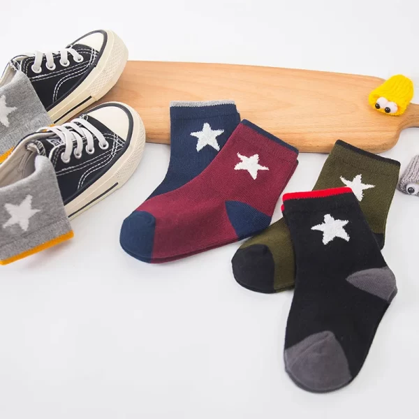 5 Pairs Children Cotton Socks - Image 6