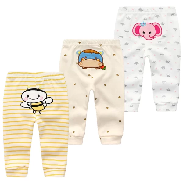 3Pcs/lot Cartoon Print Baby Girl Pants Cotton - Image 9