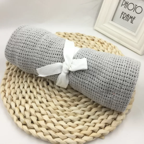 Muslin Baby Blanket Knitted - Image 8