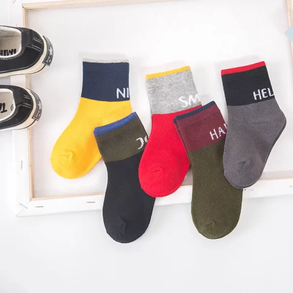 5 Pairs Children Cotton Socks - Image 5