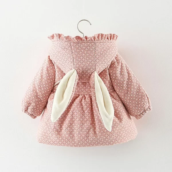 Baby Girl Hooded Cotton-Padded Jacket