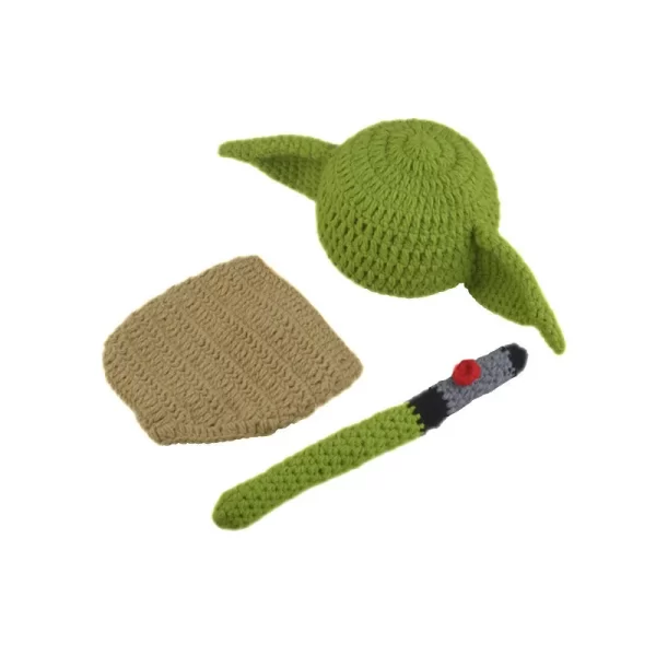 3pcs Baby Photography Set Wool Knitted Assorted - Image 2