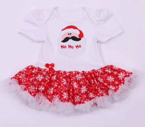 Baby Girl Christmas Ruffle Dress - Image 4